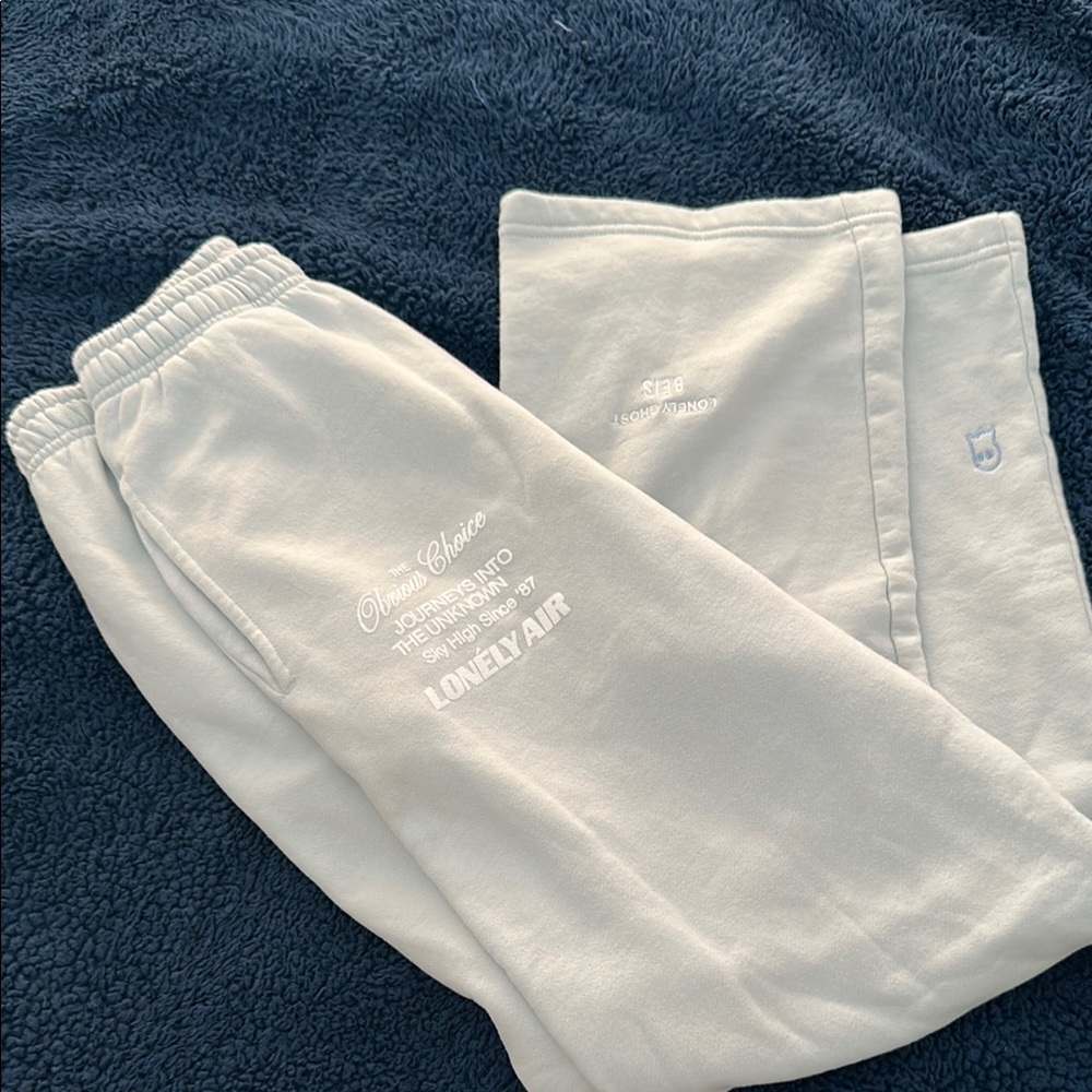 Beis x lonely ghost lonely air sweatpant size small light blue